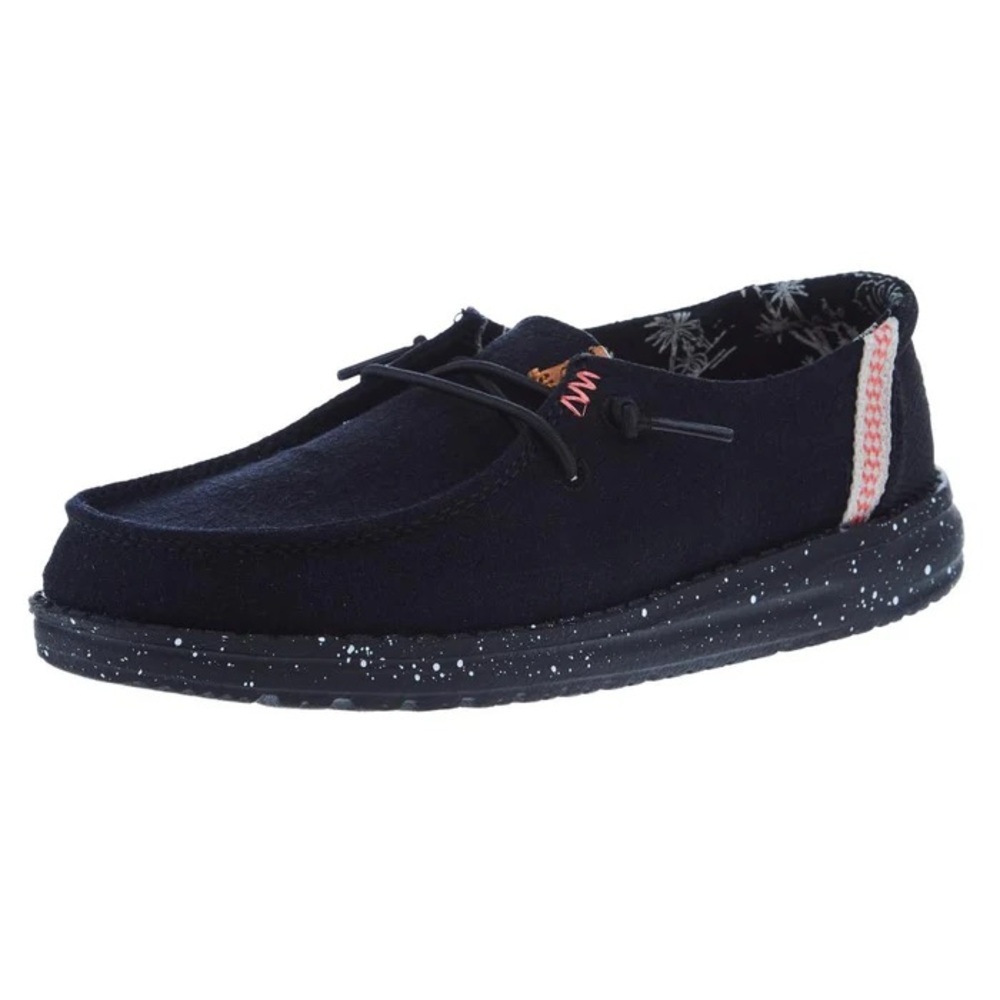 Hey Dude Wendy Washed Youth Shoes in Black